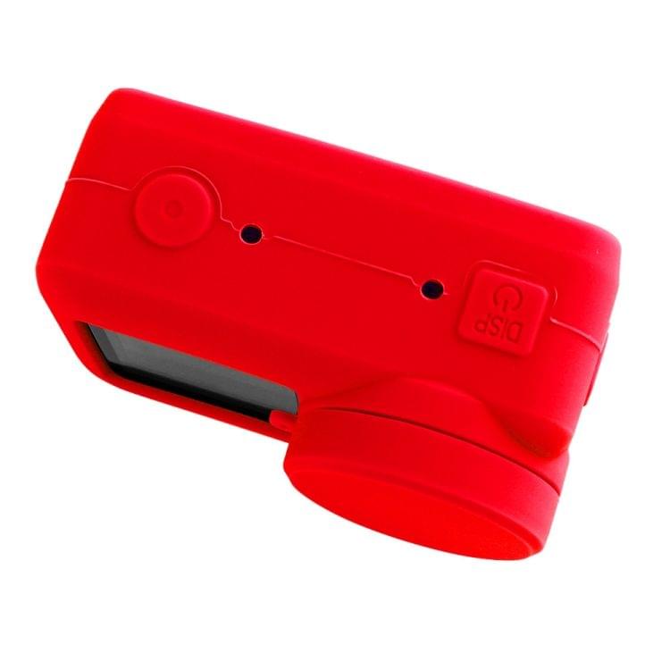PULUZ Silicone Protective Case with Lens Cover for DJI Osmo Action(Red)
