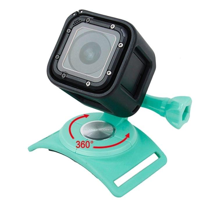 TMC HR357 360-degree Rotation Mount with Straps for GoPro NEW HERO /HERO6 /5 /5 Session /4 Session /4 /3+ /3 /2 /1, Xiaoyi and Other Action Cameras(Green)