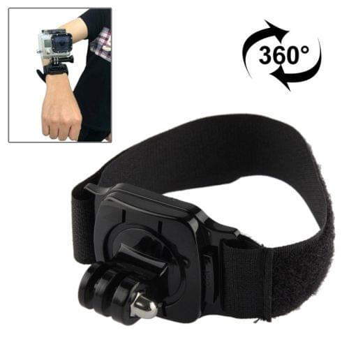 360 Degree Rotation Hand Camera Wrist Strap Mount for GoPro NEW HERO /HERO6 /5 /5 Session /4 Session /4 /3+ /3 /2 /1, Xiaoyi and Other Action Cameras, Strap Length: 36cm(Black)
