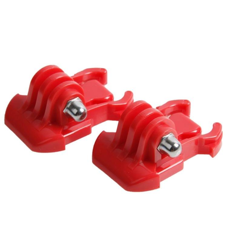 2 PCS TMC HR71 Quick Release Surface Buckle for GoPro HERO6 /5 /5 Session /4 Session /4 /3+ /3 /2 /1, Xiaoyi and Other Action Cameras(Red)