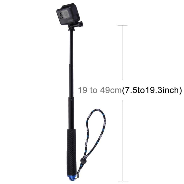 PULUZ Handheld Extendable Pole Monopod for GoPro NEW HERO /HERO7 /6 /5 /5 Session /4 Session /4 /3+ /3 /2 /1, DJI Osmo Action, Xiaoyi and Other Action Cameras, Length: 19-49cm