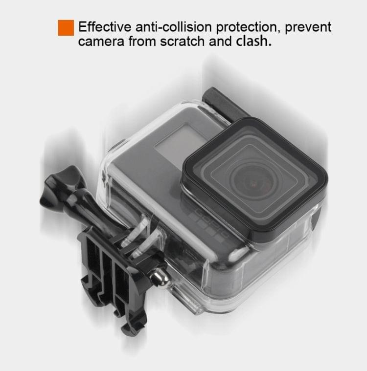 45m Waterproof Housing Protective Case + Touch Screen Back Cover for GoPro NEW HERO /HERO6 /5, with Buckle Basic Mount & Screw, No Need to Remove Lens (Black)