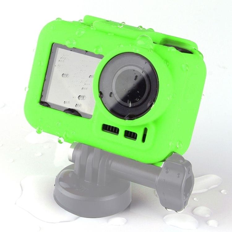 PULUZ Silicone Protective Case for DJI Osmo Action with Frame(Green)