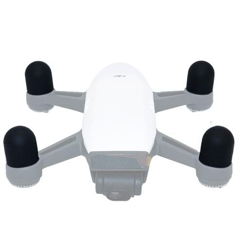 4 PCS Silicone Motor Guard Protective Covers for DJI Spark (Black)