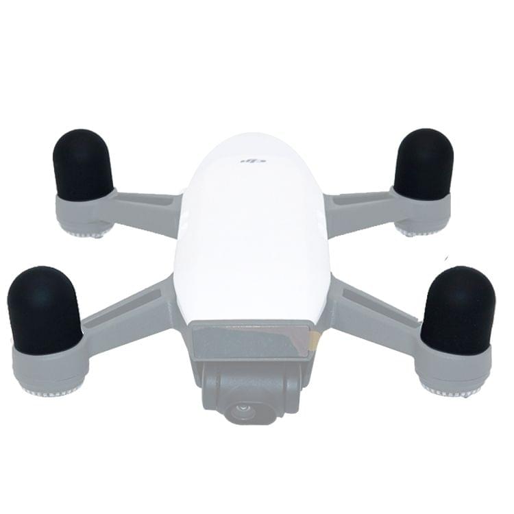 4 PCS Silicone Motor Guard Protective Covers for DJI Spark (Black)