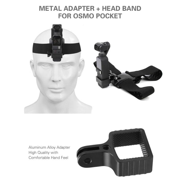 Sunnylife OP-Q9200 Metal Adapter + Headband for DJI OSMO Pocket
