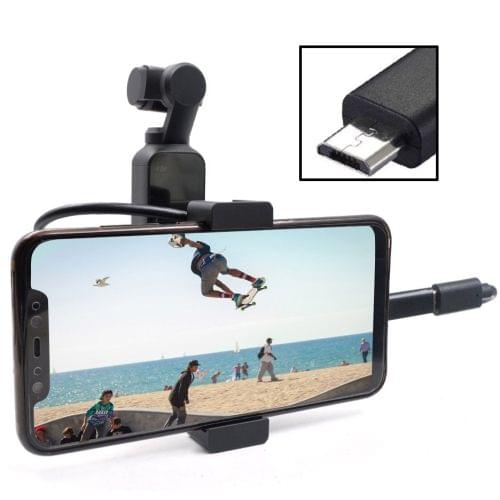 STARTRC Metal Holder Mobile Phone Holder Bracket Expansion Accessories with Android USB Data Cable for DJI OSMO Pocket