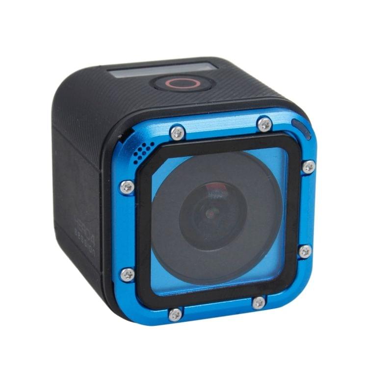 Aluminum Frame Lens Replacement Kit for GoPro HERO 4 Session(Blue)