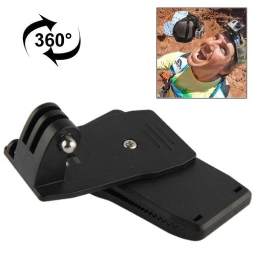 360 Degree Rotation Backpack Rec-Mounts Clip Clamp Mount for GoPro NEW HERO /HERO6 /5 Session /5 /4 Session /4 /3+ /3 /2 /1, Other Sport Cameras