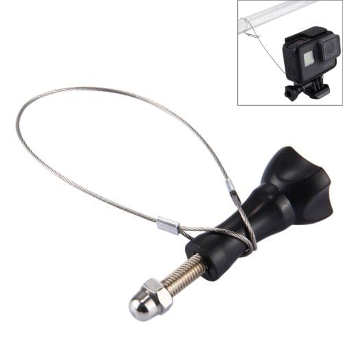Stainless Steel Lanyard & Tether with Screw for GoPro NEW HERO /HERO6 / 5 /5 Session /4 /3+ /3 /2 /1, Lanyard Length: 19cm(Silver)