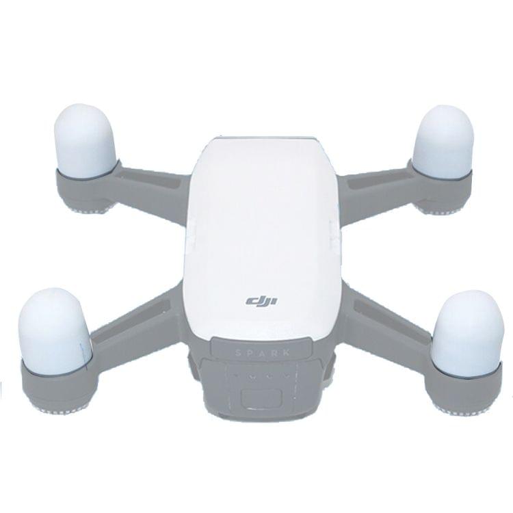 4 PCS Silicone Motor Guard Protective Covers for DJI Spark (White)