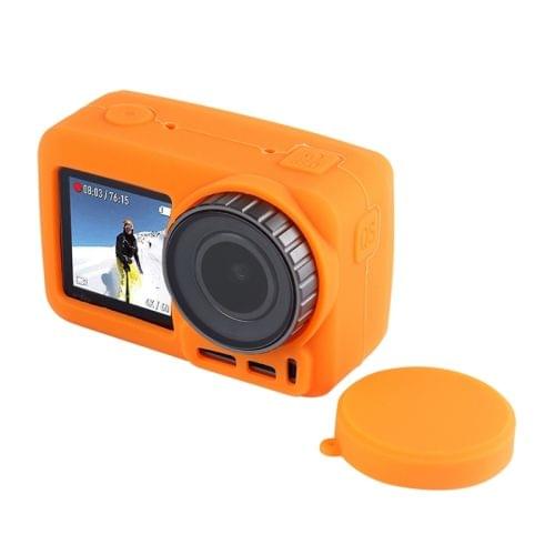 PULUZ Silicone Protective Case with Lens Cover for DJI Osmo Action (Orange)