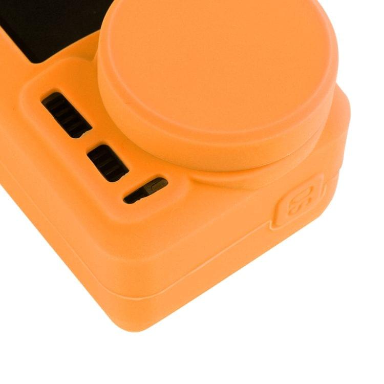 PULUZ Silicone Protective Case with Lens Cover for DJI Osmo Action (Orange)