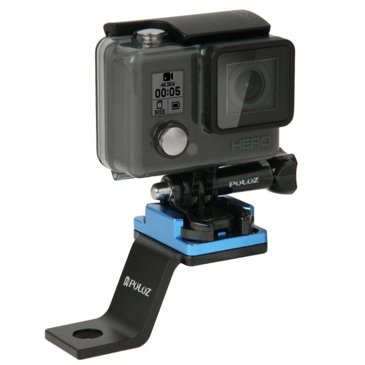 PULUZ Fixed Metal Motorcycle Holder Mount for GoPro NEW HERO /HERO7 /6 /5 /5 Session /4 Session /4 /3+ /3 /2 /1, DJI OSMO Action, Xiaoyi and Other Action Cameras(Blue)