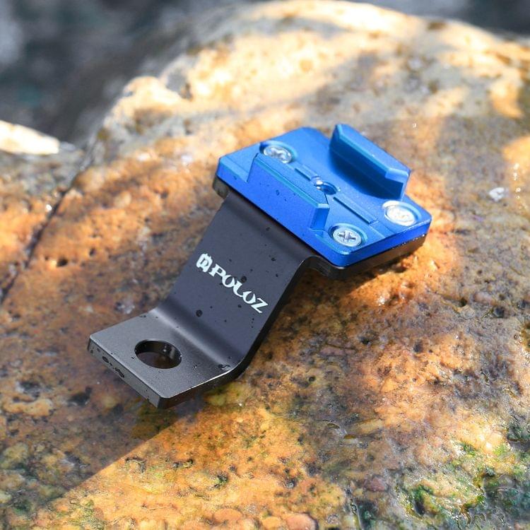 PULUZ Fixed Metal Motorcycle Holder Mount for GoPro NEW HERO /HERO7 /6 /5 /5 Session /4 Session /4 /3+ /3 /2 /1, DJI OSMO Action, Xiaoyi and Other Action Cameras(Blue)