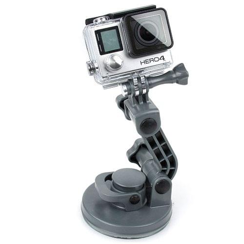TMC Car Suction Cup Mount + Tripod Adapter + Handle Screw for GoPro NEW HERO /HERO6 /5 /5 Session /4 Session /4 /3+ /3 /2 /1, Xiaoyi and Other Action Cameras(Grey)