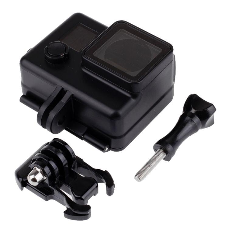 Black Edition Waterproof Housing Protective Case with Buckle Basic Mount for GoPro HERO4 /3+, Waterproof Depth: 10m(Black)