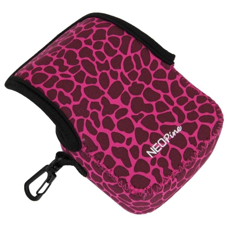 NEOPine GN-5 Leopard Texture GoPro Accessories Waterproof Housing Neoprene Inner Protective Bag Camera Pouch for GoPro HERO5/ 4 /3+ /3 /2 /1(Magenta)