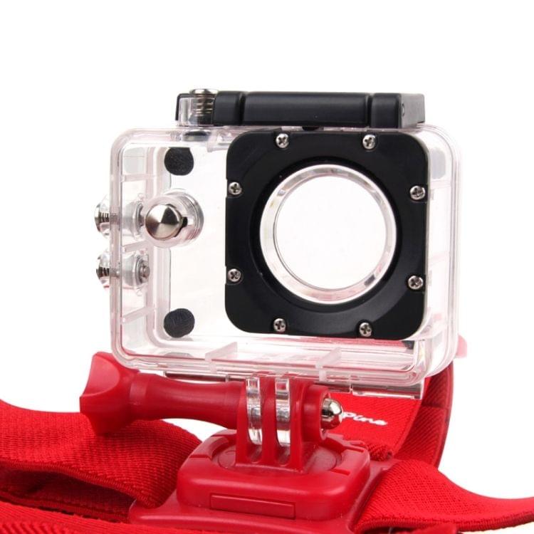 NEOpine GHS-2 Adjustable Action Camera Fixed Head Strap for GoPro HERO4 /3+ /3 /2 /1, Xiaomi Yi Sport Camera(Red)