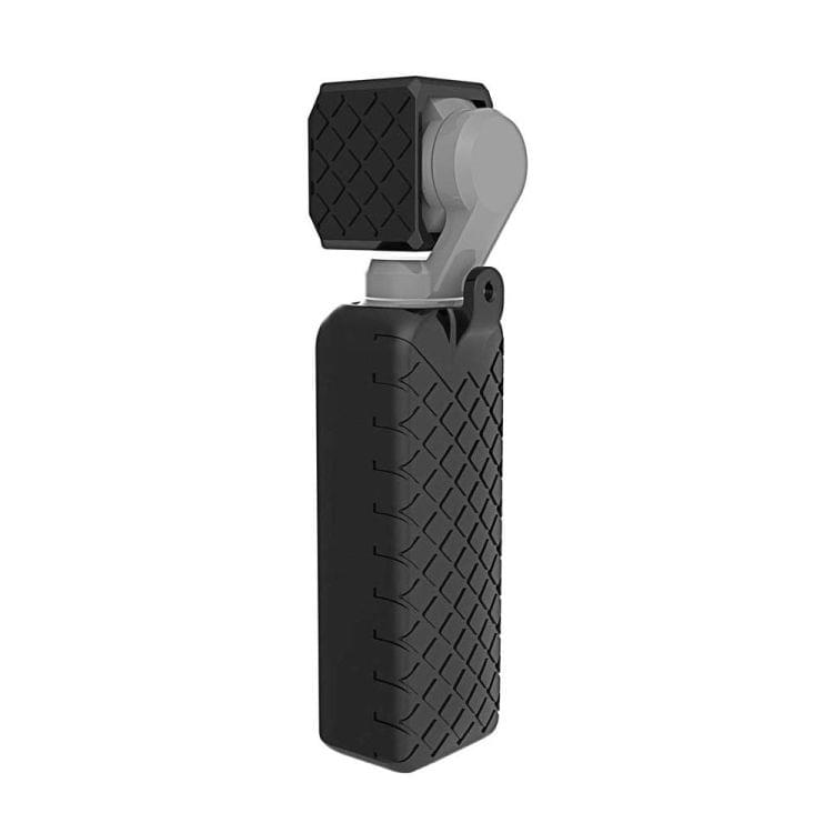 PULUZ 2 in 1 Diamond Texture Silicone Cover Case Set for DJI OSMO Pocket(Black)