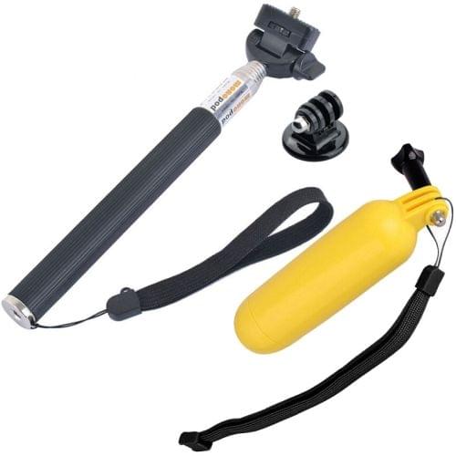 YKD-113 3 in 1 Selfie Stick Monopod + Floating Bobber Tripod Mount Set for GoPro NEW HERO / HERO7 /6 /5 /5 Session /4 Session /4 /3+ /3 /2 /1, Xiaoyi and Other Action Cameras