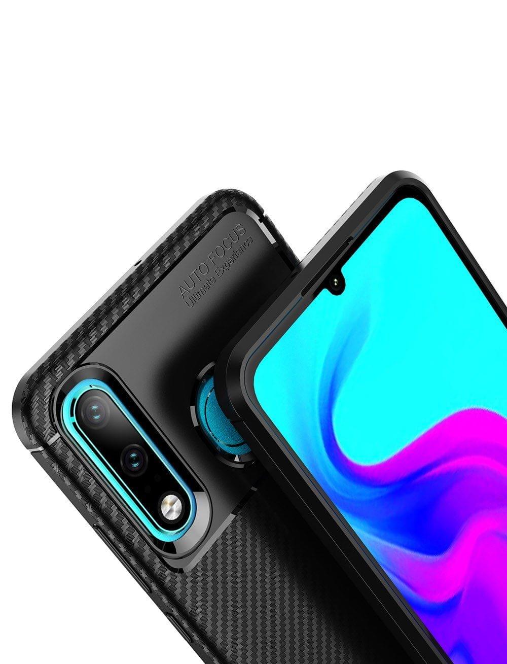 Phone Case Carbon Fiber TPU Phone Protection Cover Simple Lightweight Mobile Phone Protector for HUAWEI P30 Lite