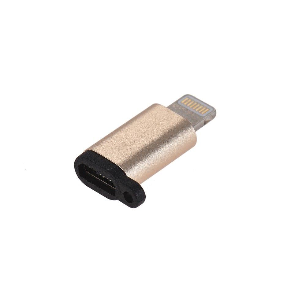 Aluminum Alloy Android Micro USB Female to Lightning Male Sync Data Converter Charging Adapter for iPhone iPad Data Cable
