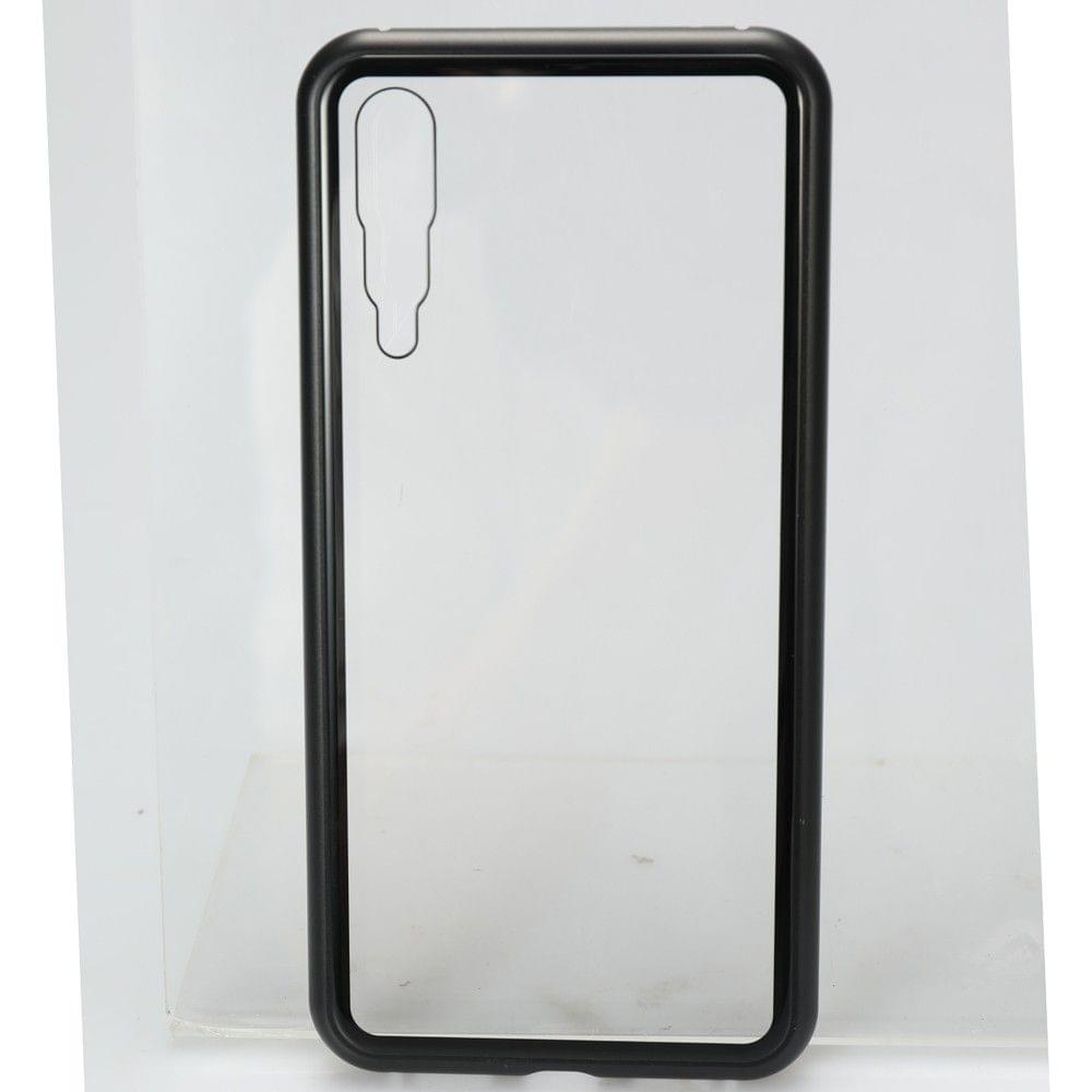 Metal-rimmed Mobile Phone Case Hardened Glass Magnetic Adsorption Protection Smartphone Cover Bumper Luxury Aluminum Frame Cases for Huawei P20 Pro