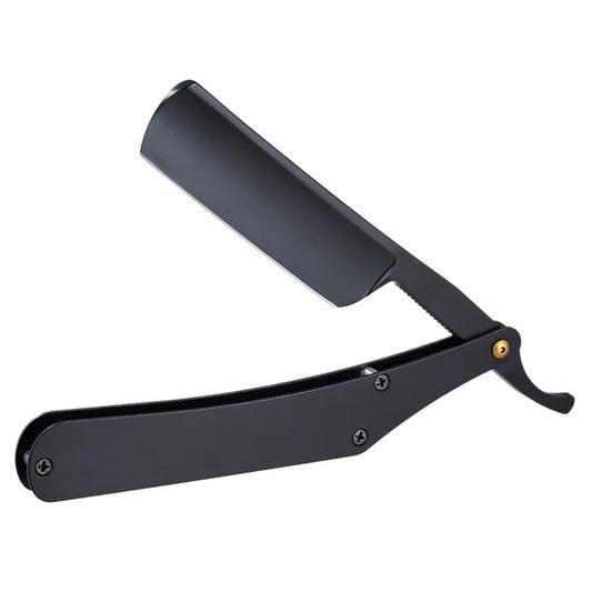 Stainless Steel Razor Straight Edge Barber Razor Folding Shaving Knife Hair Eyebrow Beard Shaver Shaving Tool Silver