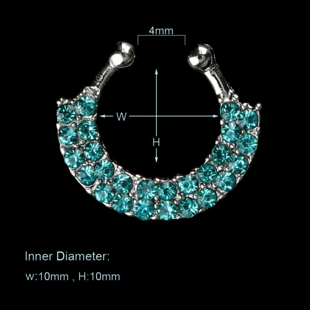 Nose Ring Fake Septum Clip on Non-piercing Hanger-ring