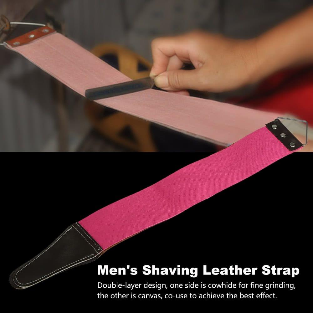 Canvas Sharpening Strop Men's Shaving Leather Strop Razor Strop for Barber Straight Cut Sharpening Strop Belt Color Randomly