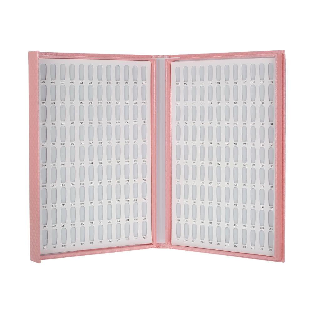 Professional 216/120 Colo White Nail Gel Polish Display Chart with Tips Nail Polish Color Card Chart Nail Art Salon Set