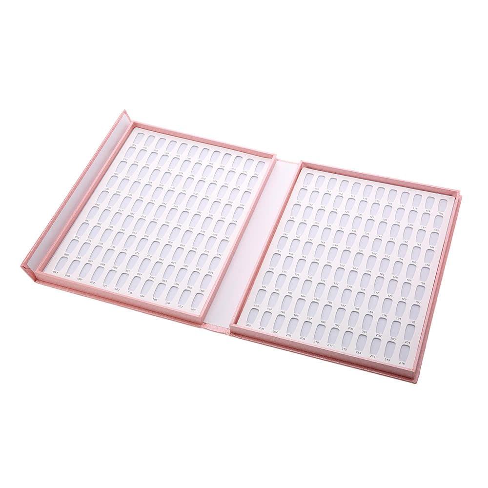 Professional 216/120 Colo White Nail Gel Polish Display Chart with Tips Nail Polish Color Card Chart Nail Art Salon Set