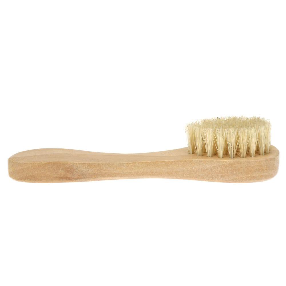 Men's Beard Brush Boar Bristle Mustache Shaving Comb Brush Facial Hair Brush Wooden Long Handle