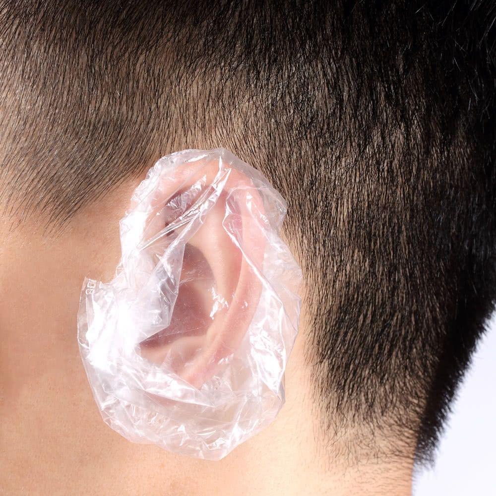 100 Pcs Disposable Ear Cover Salon Hairdressing Waterproof Ear Protector Hair Dye Shield Protection Ear Protect Tool