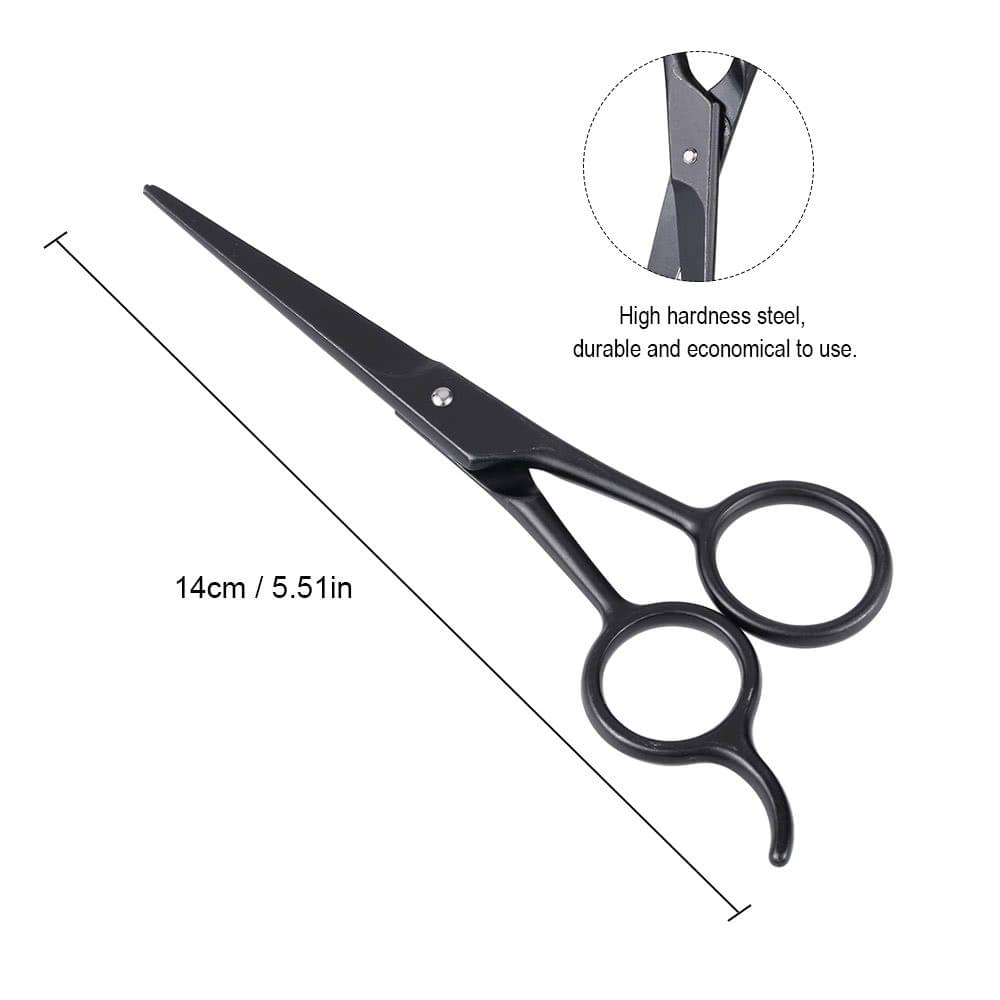 Beard Scissor Stainless Steel Mustache Scissor Black Shaving Shear Beard Trimmer Eyebrow Bang Scissor