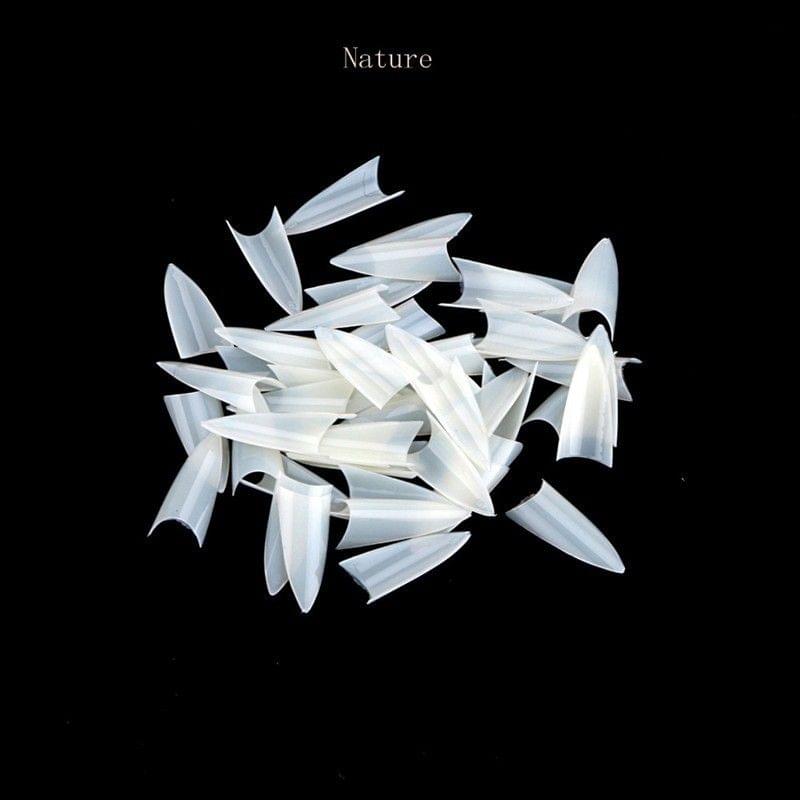 Stilettos Sharp Nail Art Acrylic False Nail Tip Natural Pointed(500 pcs)