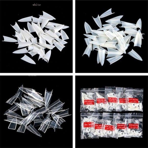 Stilettos Sharp Nail Art Acrylic False Nail Tip Natural Pointed(500 pcs)