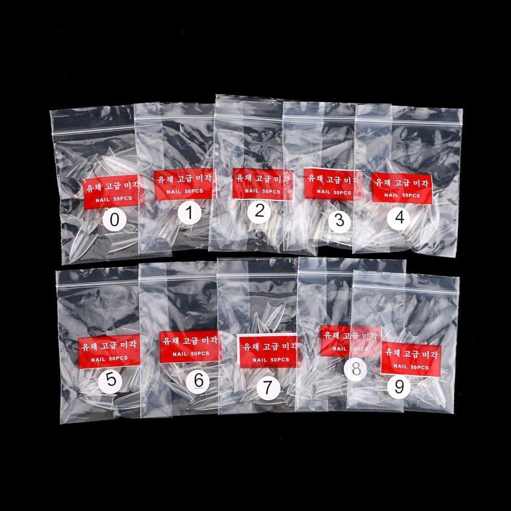 Stilettos Sharp Nail Art Acrylic False Nail Tip Natural Pointed(500 pcs)