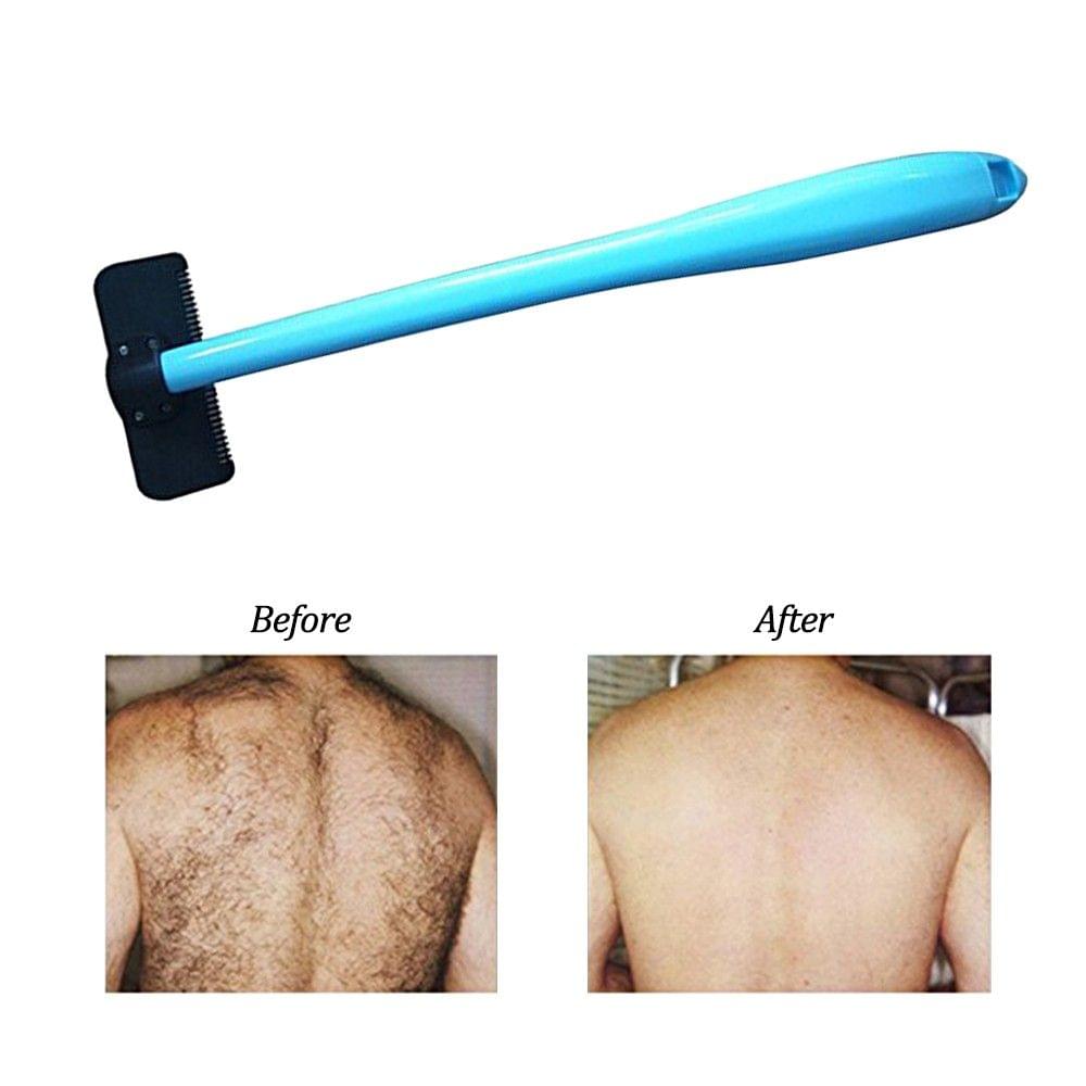Male Back Hair Shaver Women Body Hair Remover Tool Plastic Long Handle W/ Replaceable Razor Head