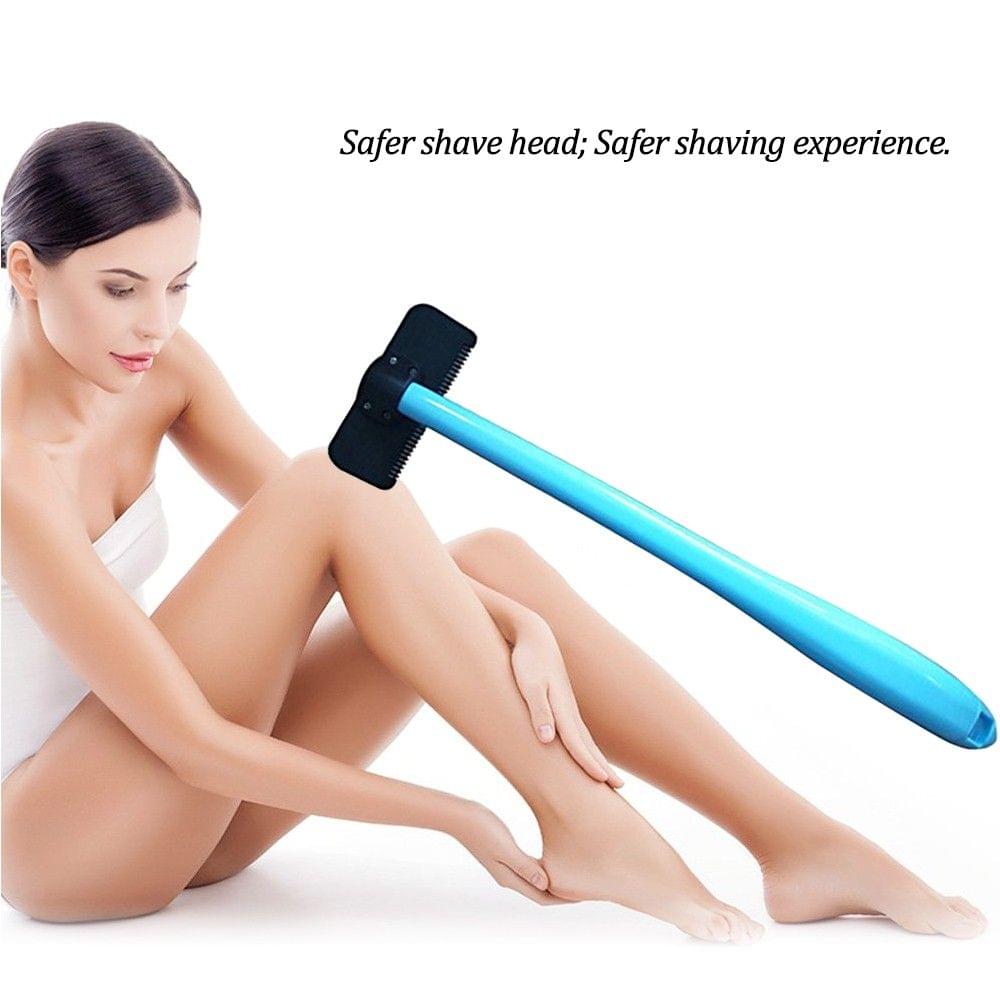Male Back Hair Shaver Women Body Hair Remover Tool Plastic Long Handle W/ Replaceable Razor Head