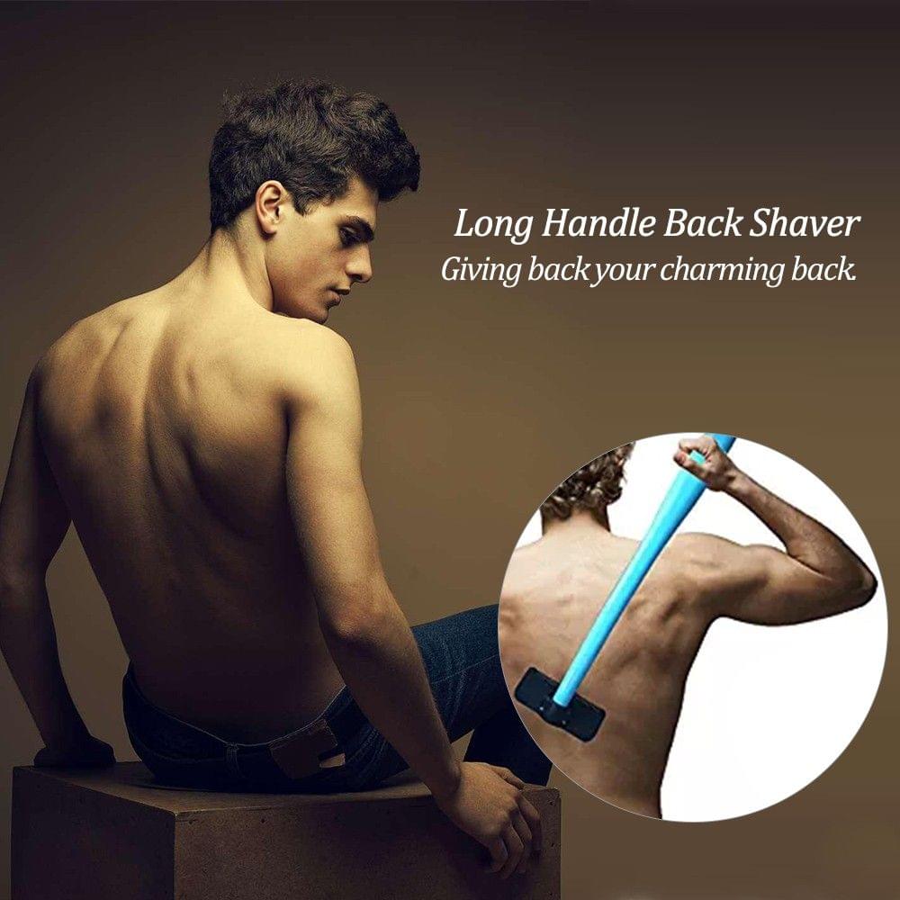 Male Back Hair Shaver Women Body Hair Remover Tool Plastic Long Handle W/ Replaceable Razor Head