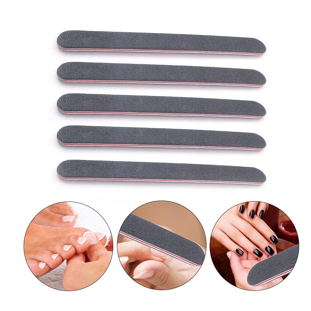 5pcs High Quality Sanding Nail File Buffer Black Nail Art Styling Tools Salon Manicure Tool Set Pedicure UV Gel Polish Nail Files