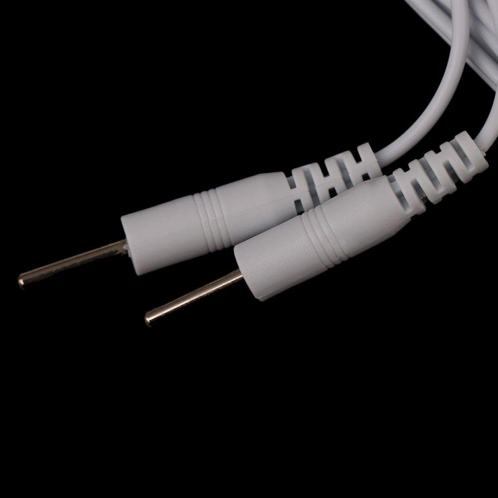 2 Pins Lead Wires Connecting Cables for Electrode Pad Digital TENS Therapy Massager 3.5mm Plug