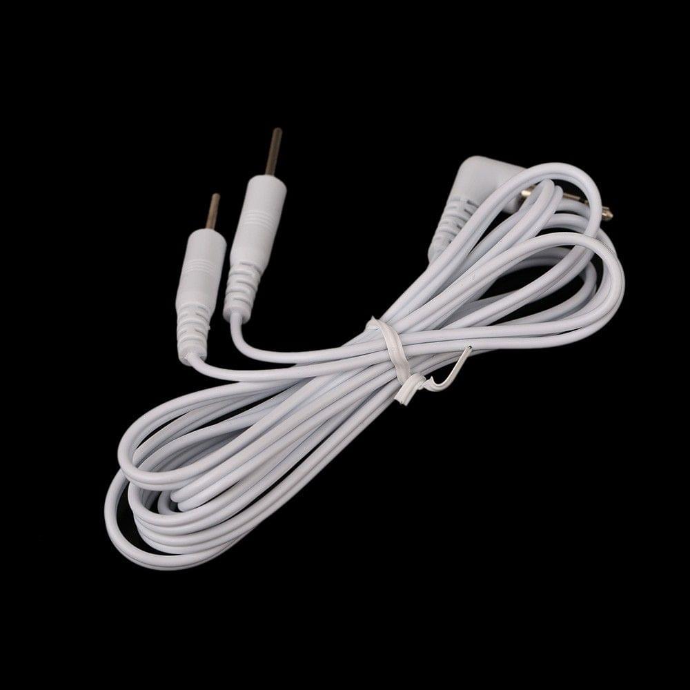 2 Pins Lead Wires Connecting Cables for Electrode Pad Digital TENS Therapy Massager 3.5mm Plug