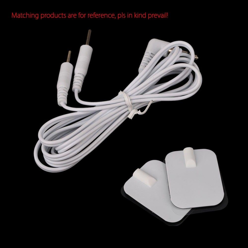 2 Pins Lead Wires Connecting Cables for Electrode Pad Digital TENS Therapy Massager 3.5mm Plug