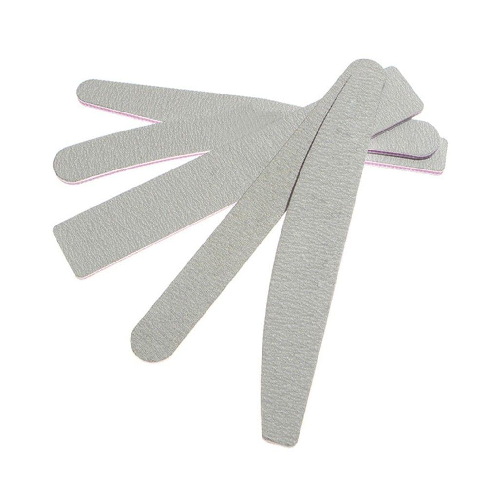 5pcs/lot Nail Files 100/180 Grit 5 Different Shapes Length 18CM Thin 0.4CM Nail Buffer Block for Nail Care Polish