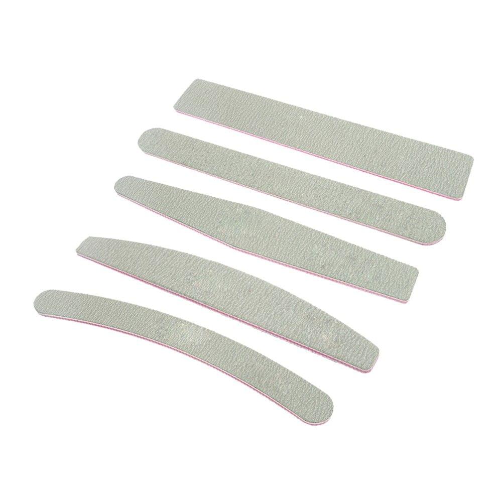 5pcs/lot Nail Files 100/180 Grit 5 Different Shapes Length 18CM Thin 0.4CM Nail Buffer Block for Nail Care Polish