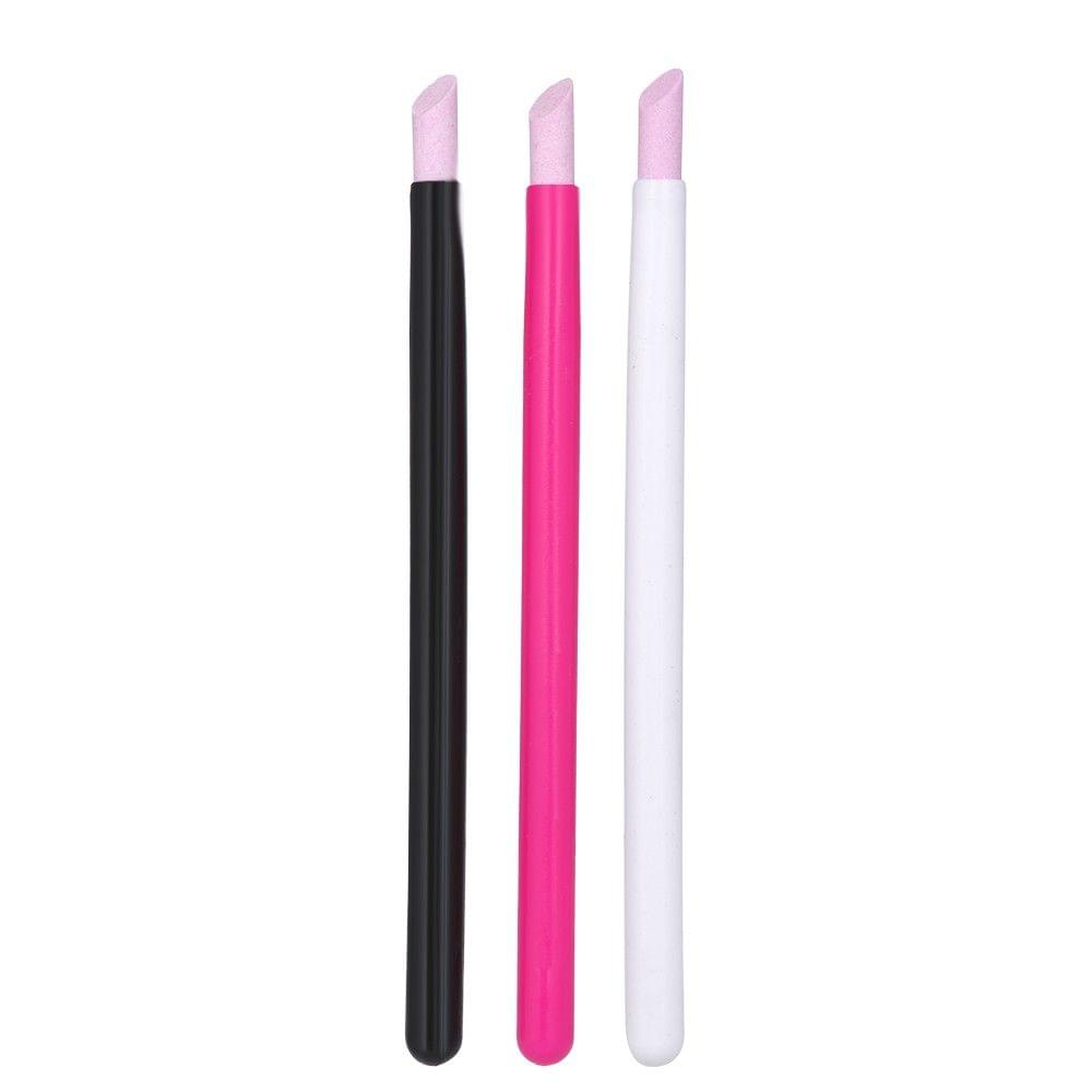 3 Pcs Nail Cuticle Remover Nail Art File Pen Stone Pusher Nail Cuticle Pusher Manicure Tools
