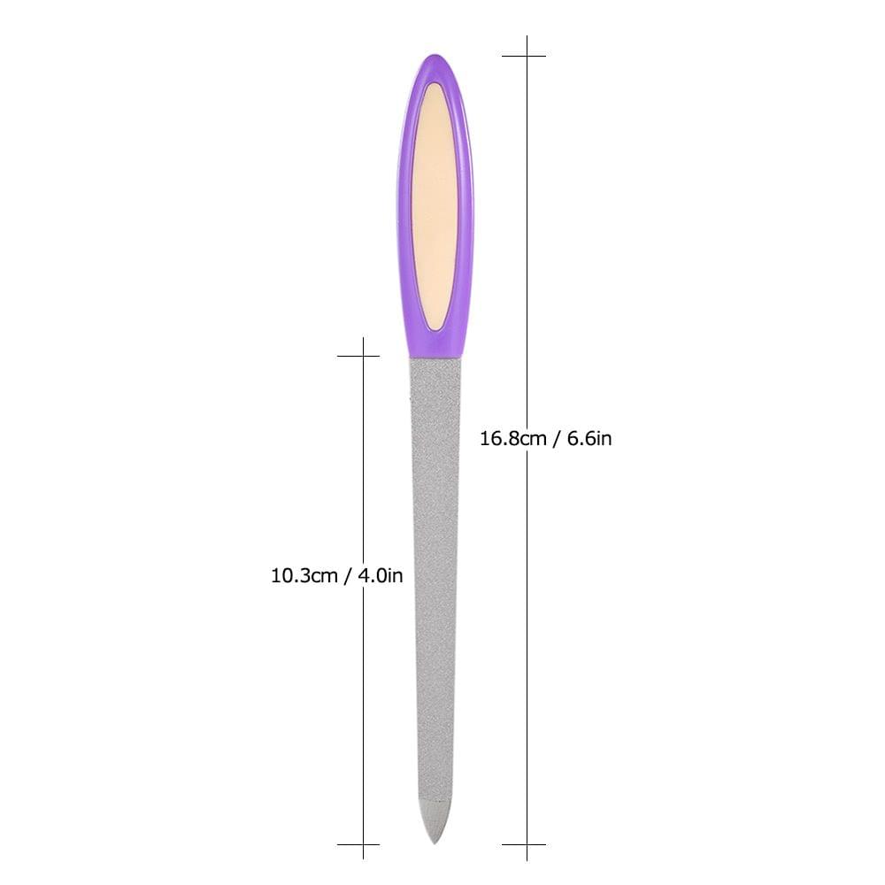 3 Pcs Double-sided Nail File Stainless Steel Nail File Manicure Pedicure Tool Sanding Polishing Buffing Tool